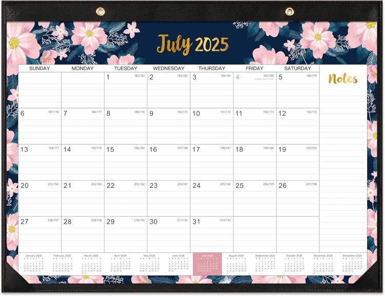 2025-2026 Desk Calendar - July 2025 - December 2026, Calendar 2025-2026, 18 Months Large Monthly Calendar, 22" x 17", Folded Desk Calendar with Box