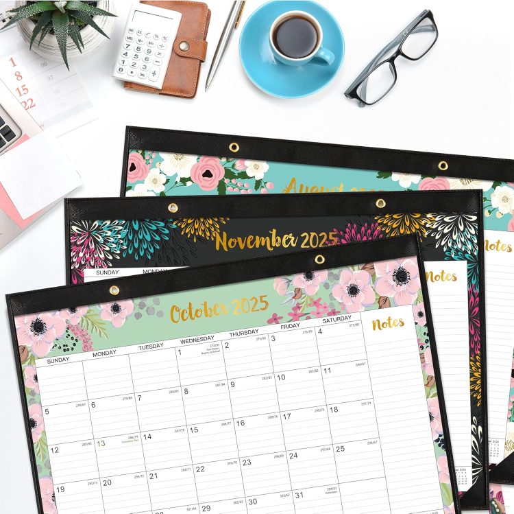 2025-2026 Desk Calendar - July 2025 - December 2026, Calendar 2025-2026, 18 Months Large Monthly Calendar, 22" x 17", Folded Desk Calendar with Box - Image 2