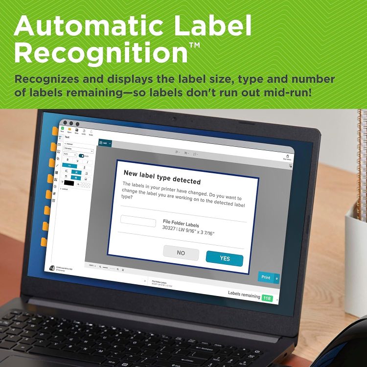 DYMO LabelWriter 550 Turbo Label Printer, Label Maker with High-Speed Direct Thermal Printing, Automatic Label Recognition, Prints Variety of Label Types Through USB or LAN Network Connectivity - Image 2