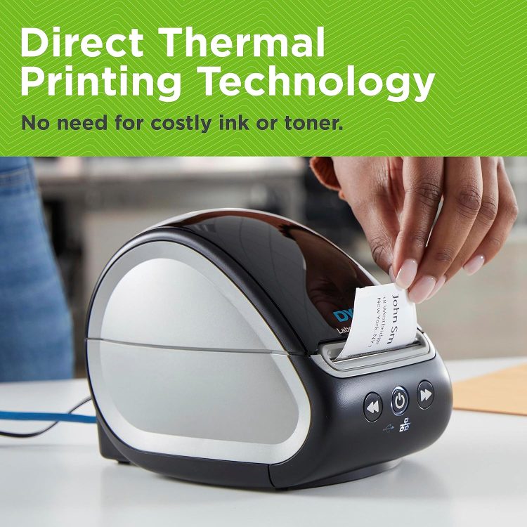 DYMO LabelWriter 550 Turbo Label Printer, Label Maker with High-Speed Direct Thermal Printing, Automatic Label Recognition, Prints Variety of Label Types Through USB or LAN Network Connectivity - Image 3