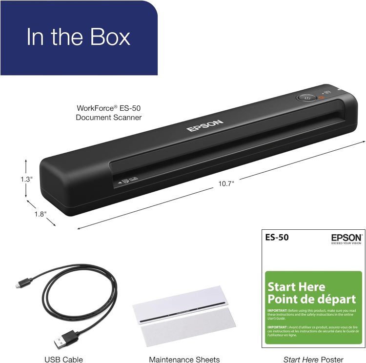 Epson WorkForce ES-50 Portable Sheet-Fed Document Scanner for PC and Mac - Image 6