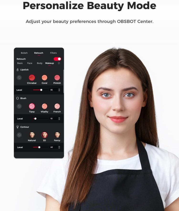 OBSBOT Meet SE 1080P 100FPS Webcam for PC, AI Framing Streaming Camera with 1/2.8" Sensor, Beauty Mode, Gesture Control, DOL HDR, Web Camera for Desktop Computer, Laptop,Meeting, etc. (Space Grey) - Image 7