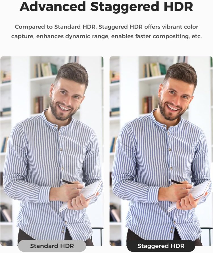 OBSBOT Meet SE 1080P 100FPS Webcam for PC, AI Framing Streaming Camera with 1/2.8" Sensor, Beauty Mode, Gesture Control, DOL HDR, Web Camera for Desktop Computer, Laptop,Meeting, etc. (Space Grey) - Image 9